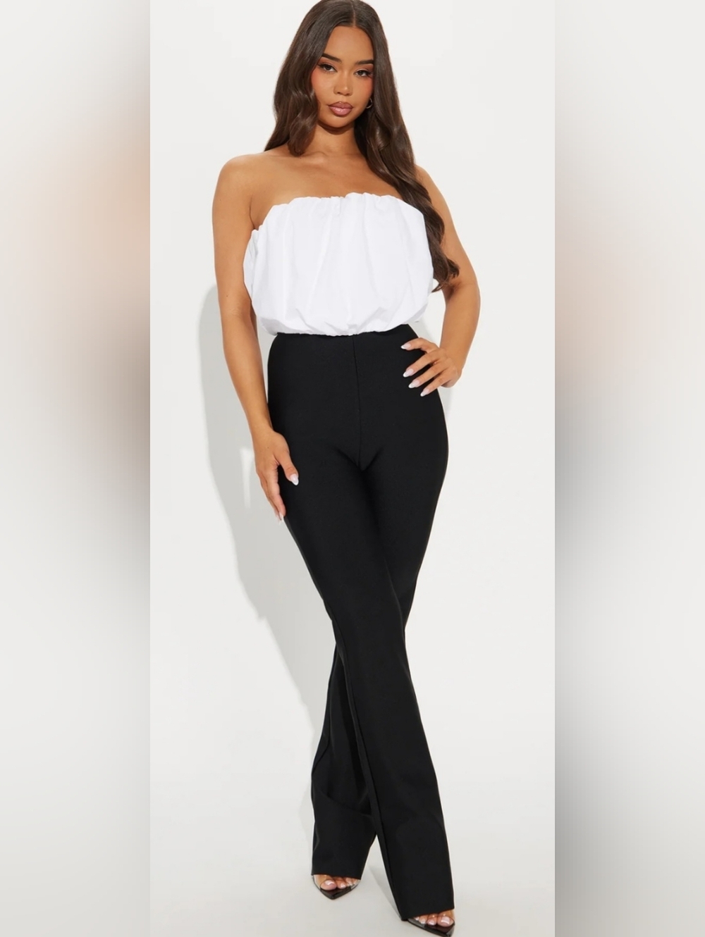 Fashion Nova Black High-Waist Flare Pants